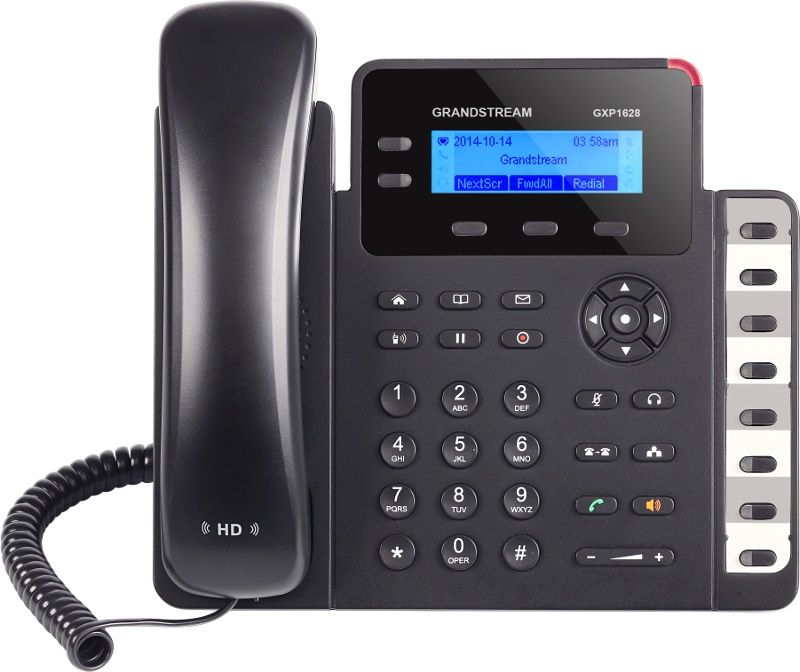 IP телефон GRANDSTREAM GXP-1628 IP телефон GRANDSTREAM GXP-1628IP-телефоны<br>дисплей: монохромный; питание: сетевой адаптер/PoE; цвет: черный<br><br>Цвет: черный