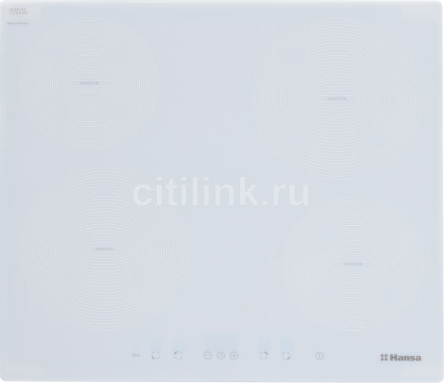 Варочная панель HANSA BHIW68308, индукционная, независимая, белый Варочная панель HANSA BHIW68308, индукционная, независимая, белыйВстраиваемые электрические панели<br>материал поверхности: стеклокерамика; индукционных конфорок: 4; таймер: электронный; индикаторы остаточного тепла; блокировка от детей; цвет: белый<br><br>Цвет: белый