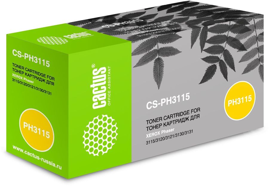 Картридж CACTUS CS-PH3115 черный Картридж CACTUS CS-PH3115 черныйКартриджи<br>черный, примерный ресурс(страниц)- 3000, для Ph3115/3120/3121/3130/3131/3132<br><br>Цвет: черный