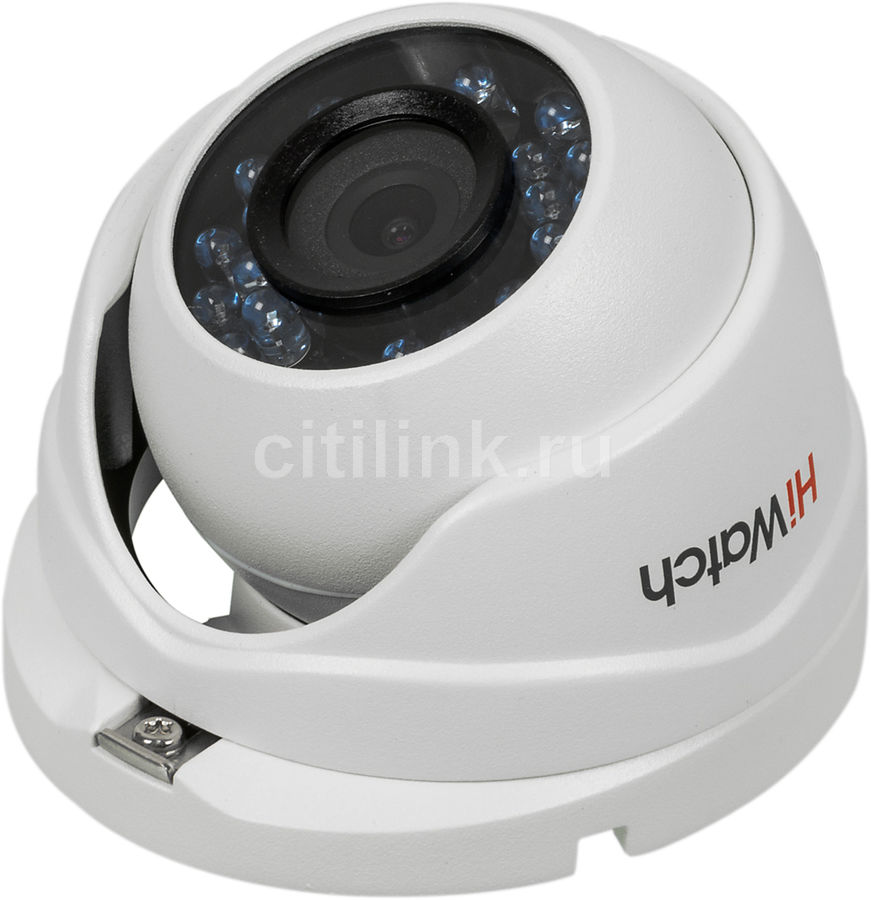Камера видеонаблюдения HIKVISION HiWatch DS-T103, 3.6 мм, белый Камера видеонаблюдения HIKVISION HiWatch DS-T103, 3.6 мм, белыйКамеры видеонаблюдения<br>съемка: цветная; матрица: CMOS, 1Мп, объектив 3.6 мм; 70.9°; исполнение: внутренняя; видео: 25 кадр/с, 1296 х 732; ИК-подсветка; влагозащищенная; низкотемпературная<br><br>Линейка: HiWatch<br>Цвет: белый