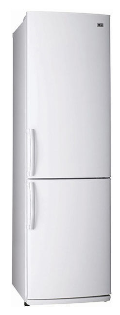 Холодильник LG GA-B409UQDA, двухкамерный, белый Холодильник LG GA-B409UQDA, двухкамерный, белыйХолодильники<br>количество камер: двухкамерный; расположение морозильной камеры- снизу, размораживание морозильной камеры- No Frost, общий объем 322л, объем холодильной камеры 218л, объем морозильной камеры 104л, цвет: белый<br><br>Цвет: белый