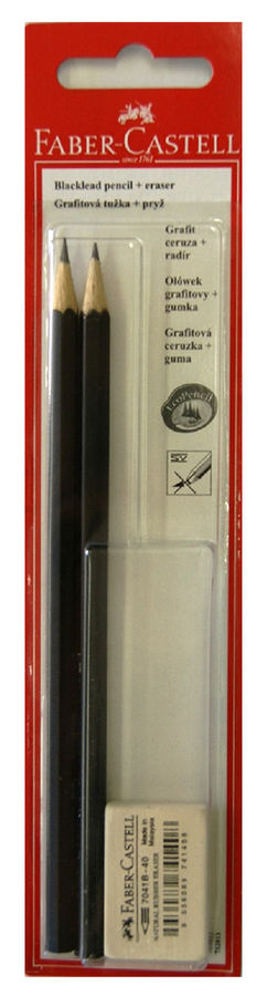 Карандаш чернографит. Faber-Castell 1111 263345 HB ластик блистер (2шт) Карандаш чернографит. Faber-Castell 1111 263345 HB ластик блистер (2шт)Карандаши чернографитовые<br>твердость: HB<br>