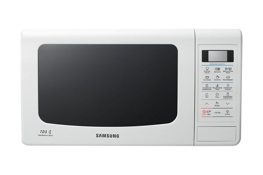 Микроволновая печь SAMSUNG ME83KRQW-3, белый Микроволновая печь SAMSUNG ME83KRQW-3, белыйМикроволновые печи<br>мощность 800Вт, объем 23л, внутреннее покрытие- биокерамическая эмаль, цвет- белый<br>