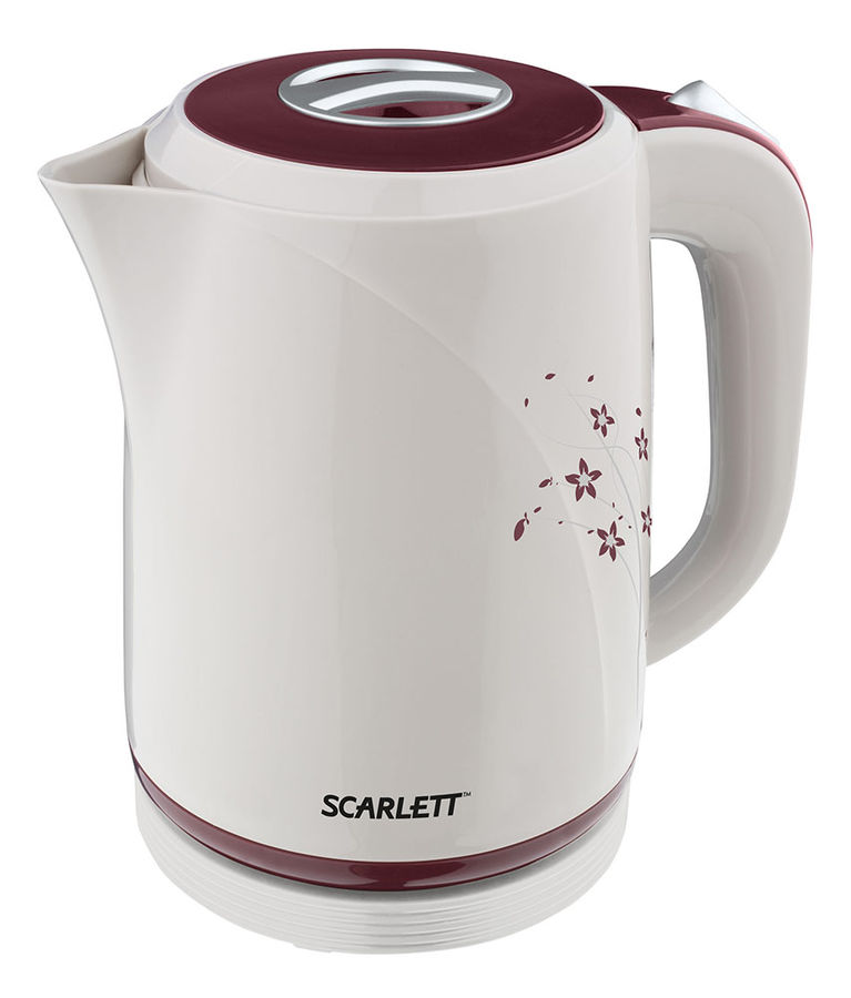 Чайник электрический SCARLETT SC-EK18P23, 2200Вт, белый Чайник электрический SCARLETT SC-EK18P23, 2200Вт, белыйЧайники электрические<br>мощность - 2200Вт; объем - 1.7л; корпус - пластик; фильтр от накипи, цвет - белый<br><br>Цвет: белый