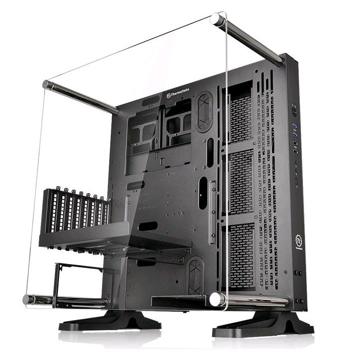Корпус ATX THERMALTAKE Core P3, Midi-Tower, без БП, черный Корпус ATX THERMALTAKE Core P3, Midi-Tower, без БП, черныйКорпуса<br>размер: Midi-Tower; USB 2.0: 2шт, USB 3.0: 2шт, + аудио на передней панели; внутренние 3.5- 2шт; материал стенок - сталь, прозрачное окно, видеокарта длиной, до: 450мм<br><br>Линейка: Core