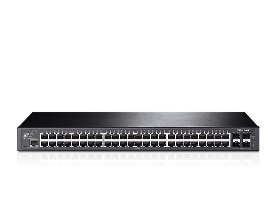Коммутатор TP-LINK T2600G-52TS, T2600G-52TS Коммутатор TP-LINK T2600G-52TS, T2600G-52TSКоммутаторы<br>управляемый, монтируемый в 19 стойку, стекируемый, порты 1000Base-T(Gigabit Ethernet): 48 шт.<br>
