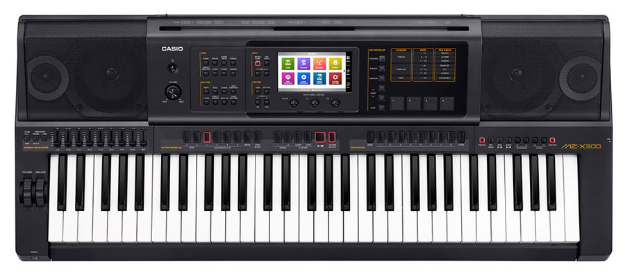 Синтезатор CASIO MZ-X300, 61, невзвешенная, полноразмерные, 128, черный Синтезатор CASIO MZ-X300, 61, невзвешенная, полноразмерные, 128, черныйСинтезаторы<br>количество клавиш: 61шт; жесткость клавиатуры: невзвешенная; размер клавиш: полноразмерные; автоаккомпанемент; встроенная акустика; вход для микрофона; дисплей; MIDI-вход; MIDI-выход; USB-интерефейс; полифония: 128<br><br>Цвет: черный