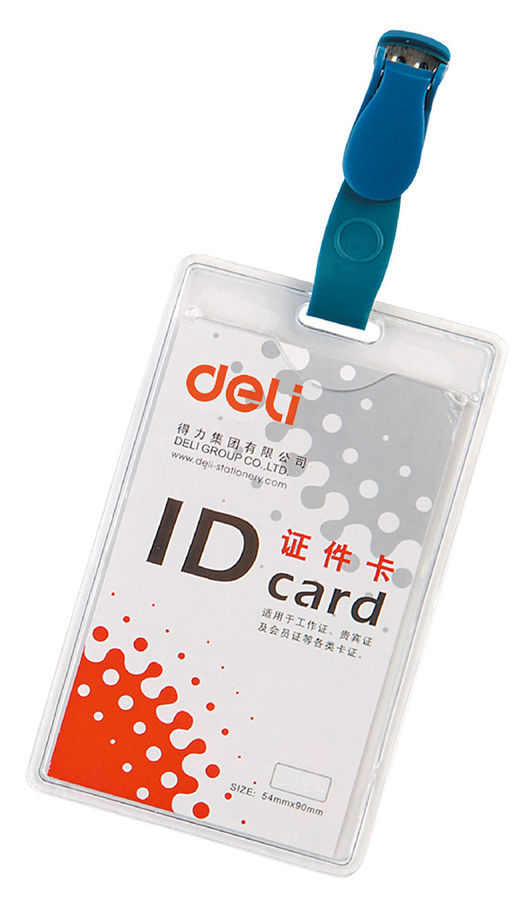 Бейдж для пропуска Deli E5753 54х90мм вертик. зажим вращающийся ПВХ прозрачный (упак.:50шт) Бейдж для пропуска Deli E5753 54х90мм вертик. зажим вращающийся ПВХ прозрачный (упак.:50шт)Бейджи и аксессуары<br><br><br>Материал: ПВХ<br>Цвет: прозрачный