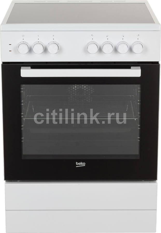 Электрическая плита BEKO FSE67100GWS, стеклокерамика, белый Электрическая плита BEKO FSE67100GWS, стеклокерамика, белыйЭлектрические плиты<br>материал рабочей поверхности: стеклокерамика, объем духовки: 65л, таймер: механический, гриль: электрический, конвекция, цвет: белый<br><br>Цвет: белый