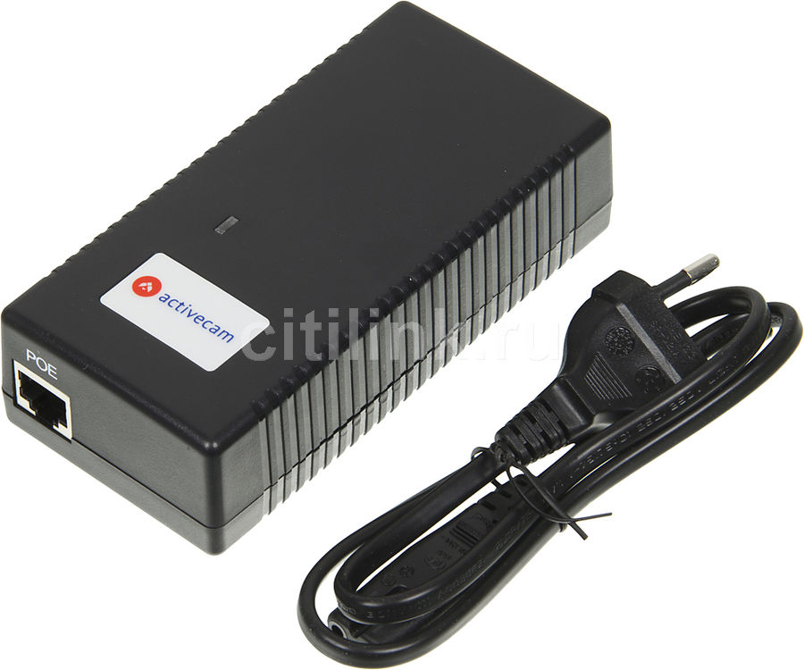 Адаптер ACTIVECAM AC-HPoE Адаптер ACTIVECAM AC-HPoEАксессуары для видеокамер<br>Источник питания через Ethernet с выходной мощностью 70 Ватт без функции контроля. В устройстве осуществлена высококачественная защита от короткого замыкания и перегрузки.<br><br>Цвет: черный
