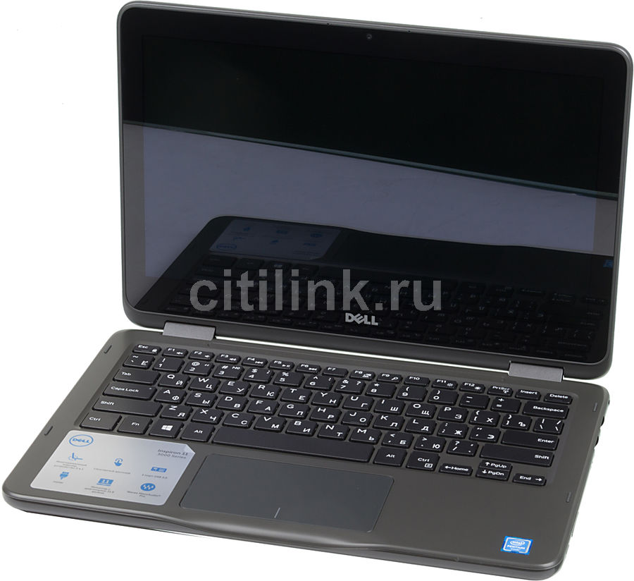Ноутбук-трансформер DELL Inspiron 3168, 11.6&quot;, Intel Pentium N3710 1.6ГГц, 4Гб, 500Гб, Intel HD Graphics 405, Windows 10 Home, 3168-8766, серый