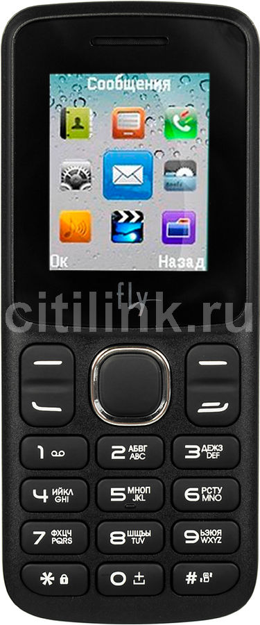Мобильный телефон FLY FF179 черный Мобильный телефон FLY FF179 черныйМобильные телефоны<br>ОС Thread, экран: 1.77, TFT, 160x128, процессор: SC6531DA, 312МГц, 1-но ядерный, FM-радио, время работы в режиме разговора, до: 4ч, в режиме ожидания, до: 200ч<br><br>Цвет: черный