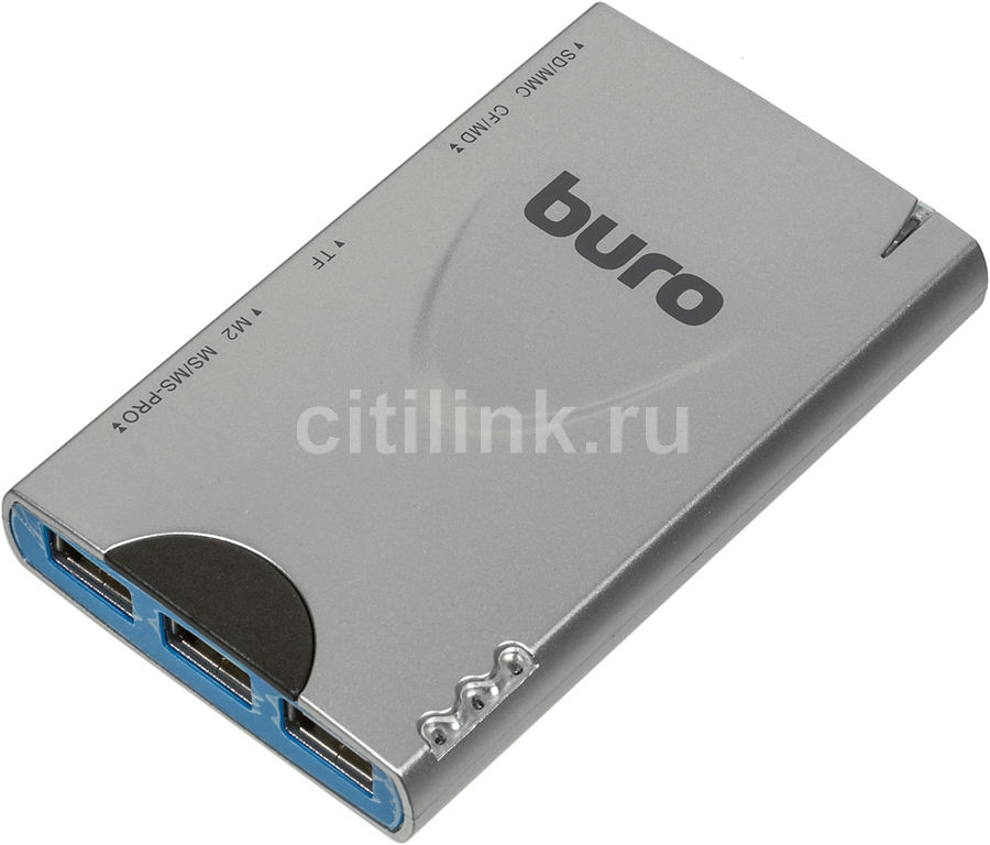 Картридер внешний BURO BU-CR/HUB3-U2.0-1012, серебристый Картридер внешний BURO BU-CR/HUB3-U2.0-1012, серебристыйКартридеры<br><br><br>Материал: пластик<br>Цвет: серебристый