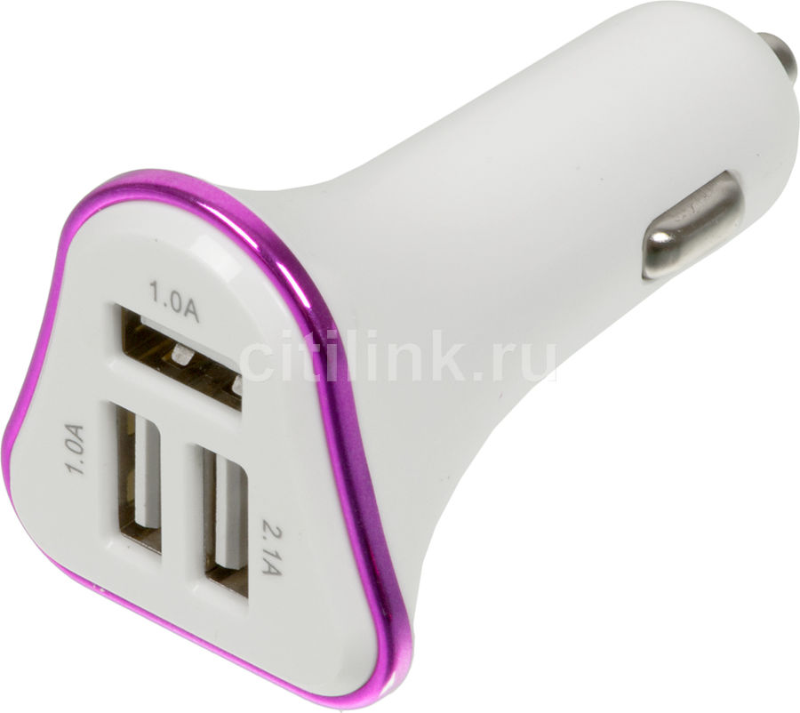 Автомобильное зарядное устройство WIIIX UCC-3-4, 3xUSB, 2.1A Автомобильное зарядное устройство WIIIX UCC-3-4, 3xUSB, 2.1AЗарядные устройства<br>Интеллектуальное зарядное устройство в автомобиль с тремя USB-портами. Для iPad, iPhone, iPod, смартфонов, планшетных компьютеров и других USB-устройств. Технология Smart Sense IC (определяется и подается максимально возможная для подсоединенного устройства сила тока).<br><br>Материал: пластик