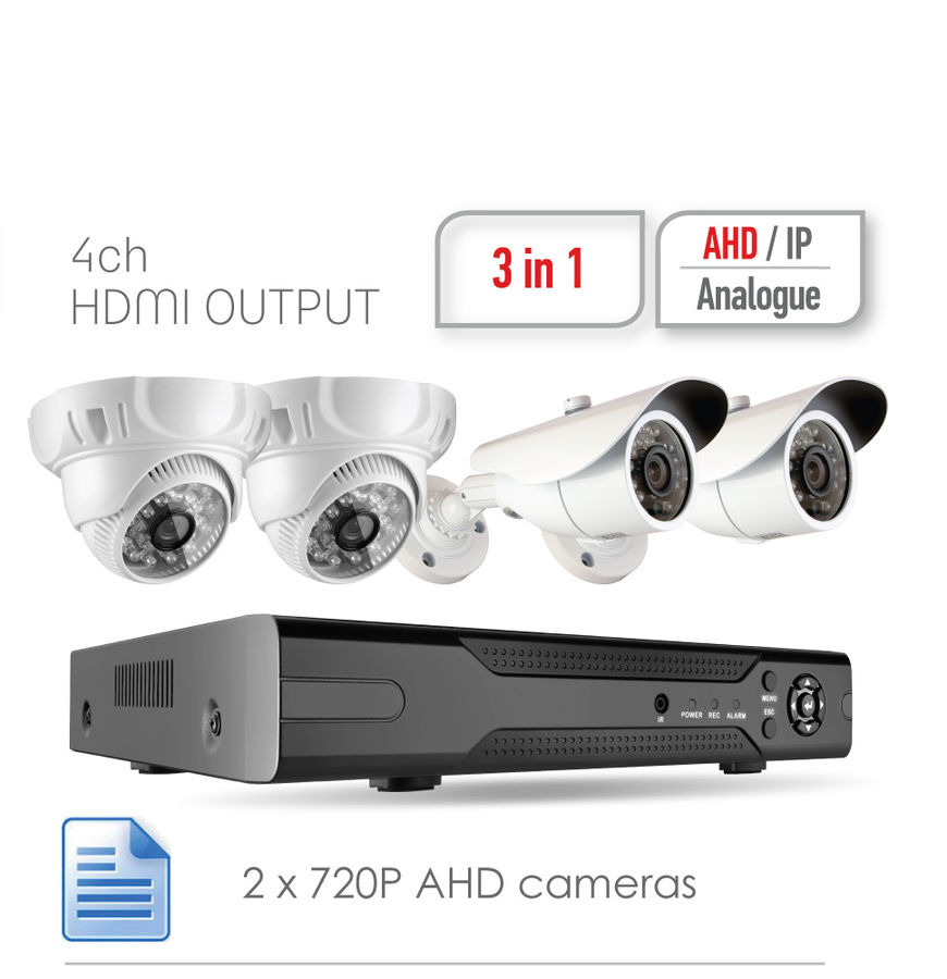 Комплект видеонаблюдения GINZZU HK-440D видеонаблюдение ginzzu hk 420d
