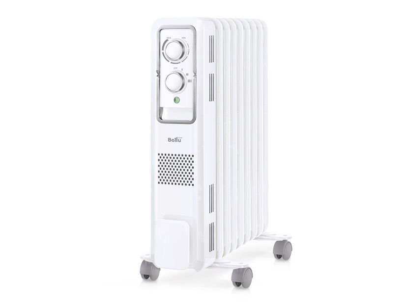 Масляный радиатор BALLU Style BOH/ST-09W, 2000Вт, белый Масляный радиатор BALLU Style BOH/ST-09W, 2000Вт, белыйМасляные радиаторы<br>мощность 2000Вт; количество секций: 9; площадь обогрева: до 25 кв.м; управление: механическое; встроенный термостат; выключение при перегреве; отсек для сетевого шнура; ручка для перемещения; регулировка мощности; цвет: белый<br><br>Линейка: Style<br>Цвет: белый