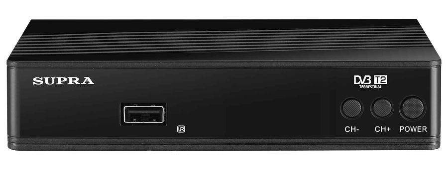 Ресивер DVB-T2 SUPRA SDT-86, черный Ресивер DVB-T2 SUPRA SDT-86, черныйРесиверы DVB-T<br>DVB-T; DVB-T2; HDTV: 1080p; Time Shift; гид по программам; запись телепрограмм; цифровое радио; родительский контроль; корпус: пластик; цвет: черный<br><br>Цвет: черный