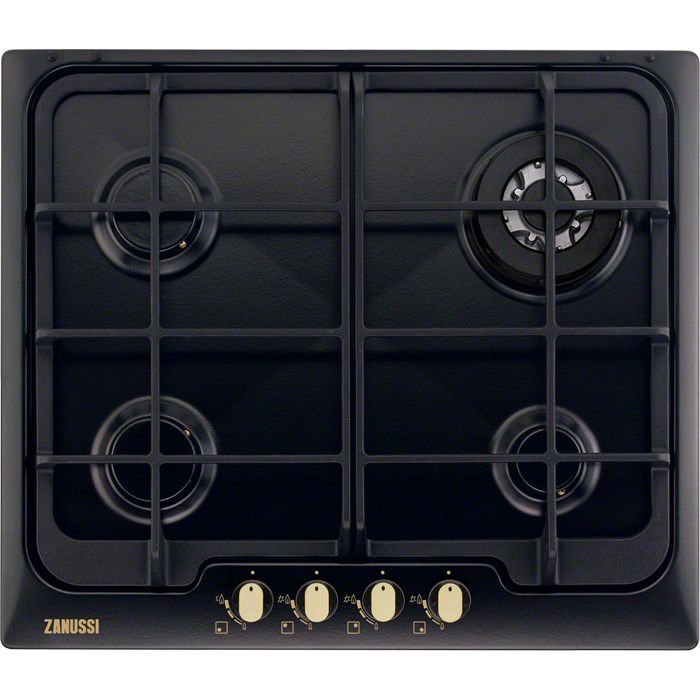 Варочная панель ZANUSSI ZGG966424C, независимая, черный матовый Варочная панель ZANUSSI ZGG966424C, независимая, черный матовыйВстраиваемые газовые панели<br>независимая; общая мощность конфорок 9000Вт; количество конфорок - 4; поверхность эмалированная сталь; решетка чугун; ширина - 594мм; цвет - черный матовый<br><br>Цвет: черный матовый