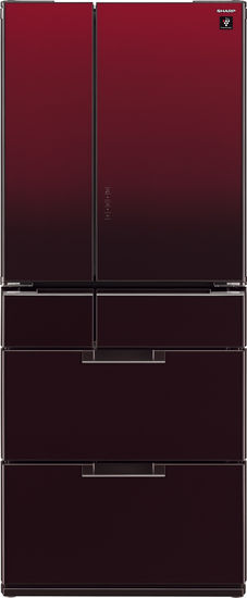 Холодильник SHARP SJ-GF60AR, четырехкамерный, черный рубин Холодильник SHARP SJ-GF60AR, четырехкамерный, черный рубинХолодильники<br>количество камер: четырехкамерный; расположение морозильной камеры- снизу (French Door), размораживание морозильной камеры- No Frost, общий объем 483л, объем холодильной камеры 257л, объем морозильной камеры 83л, зона свежести, защита от детей, цвет: черный рубин<br><br>Цвет: черный рубин/стекло
