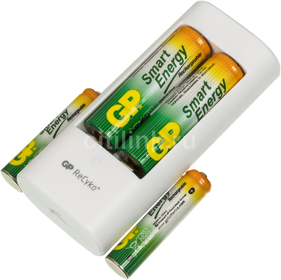 Аккумулятор + зарядное устройство GP Smart Energy U211100/40SEFR, 4 шт. AA/AAA Аккумулятор + зарядное устройство GP Smart Energy U211100/40SEFR, 4 шт. AA/AAAБатарейки<br>Аккумуляторы Smart Energy – это никель-металлогидридные аккумуляторы нового поколения со сниженной емкостью, НО почти с отсутствующим саморазрядом. 2 х 1000 мАч + 2 х 400 мАч.<br><br>Линейка: Smart Energy