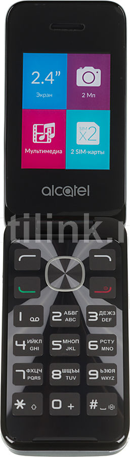 Мобильный телефон ALCATEL OneTouch 2051D серебристый Мобильный телефон ALCATEL OneTouch 2051D серебристыйМобильные телефоны<br>экран: 2.4, TFT, 320x240, камера: 2Мп, FM-радио<br><br>Цвет: серебристый