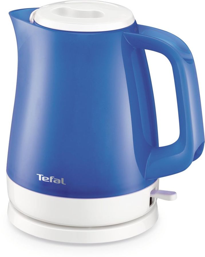 Чайник электрический TEFAL KO151430, 2400Вт, синий Чайник электрический TEFAL KO151430, 2400Вт, синийЧайники электрические<br>мощность - 2400Вт; объем - 1.5л; корпус - пластик; фильтр от накипи, цвет - синий<br><br>Цвет: синий