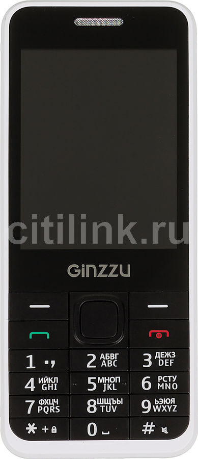 Мобильный телефон GINZZU m108d, белый Мобильный телефон GINZZU m108d, белыйМобильные телефоны<br>экран: 2.8, TFT, 320x240, камера: 0.3Мп, FM-радио<br><br>Цвет: белый