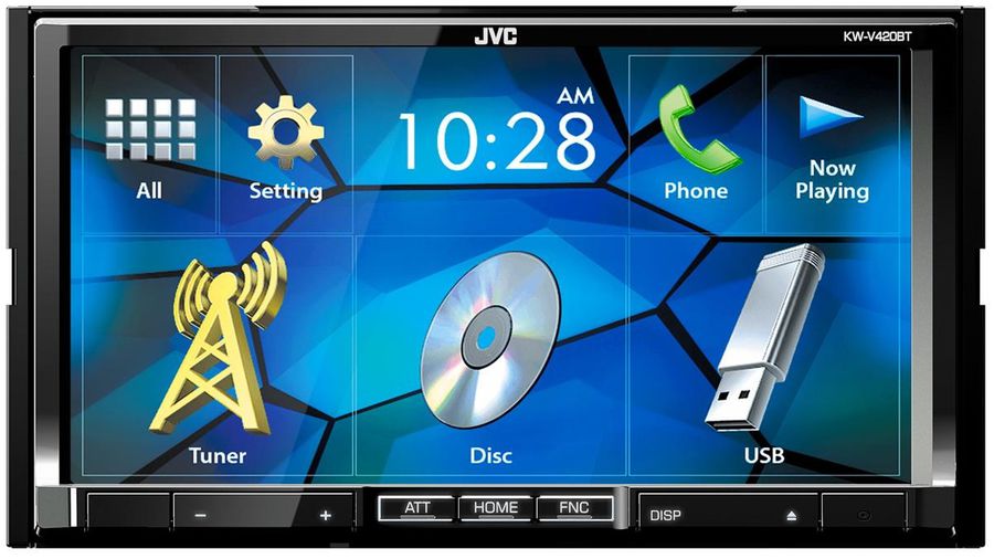 Автомагнитола JVC KW-V420BT, USB Автомагнитола JVC KW-V420BT, USBАвтомагнитолы<br>типоразмер: 2 din, CD, DVD, MPEG4, диагональ экрана: 7, Bluetooth, поддержка iPod, USB-порт: тыловой<br><br>Цвет: черный