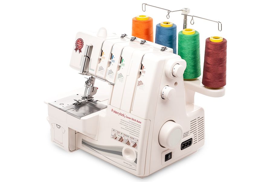 Распошивальная машина MERRYLOCK Cover Stitch Auto Распошивальная машина MERRYLOCK Cover Stitch AutoШвейные машины<br>количество нитей: 4; скорость шитья: 1300стежков в минуту; ширина шва: 1 - 5 мм; длина стежка: 1 - 4 мм; отделение для сбора обрезков<br>