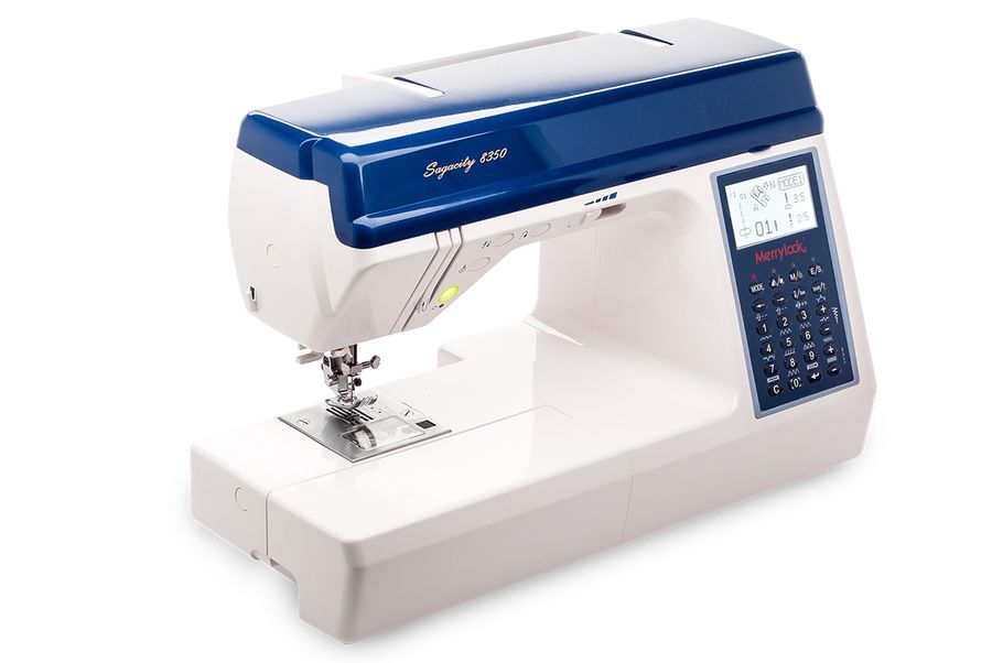 Швейная машина MERRYLOCK 8350 белый Швейная машина MERRYLOCK 8350 белыйШвейные машины<br>компьютеризированная, челнок: ротационный горизонтальный, выполнение петель: автоматическое, рукавная платформа, нитевдеватель, реверс<br><br>Цвет: белый