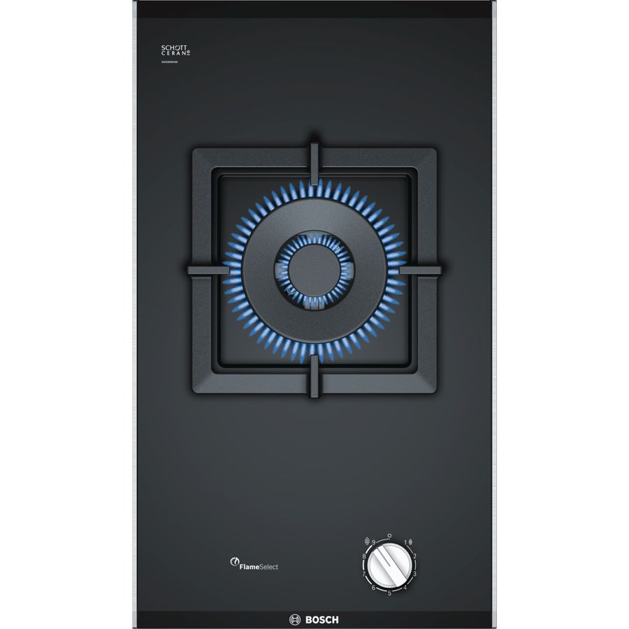 Варочная панель BOSCH PSA3A6B20, независимая, черный Варочная панель BOSCH PSA3A6B20, независимая, черныйВстраиваемые газовые панели<br>независимая; общая мощность конфорок 4000Вт; количество конфорок - 1; поверхность стеклокерамика; решетка чугун; дизайн ДОМИНО; автоматический электроподжиг; ширина - 306мм; цвет - черный<br><br>Цвет: черный