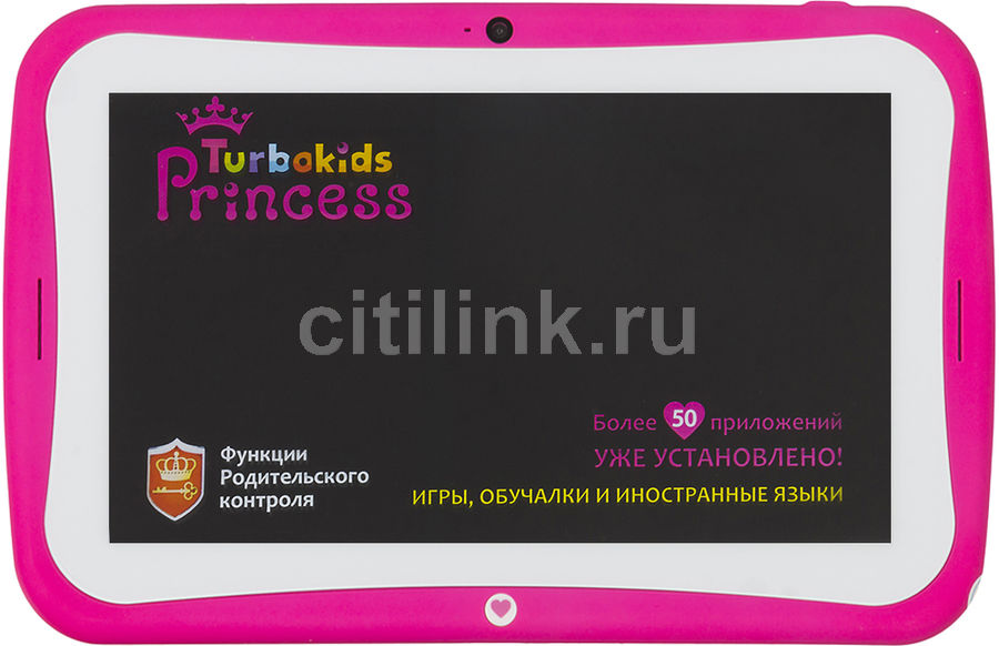 Детский планшет TURBO TurboKids Princess New 8Gb, Wi-Fi, Android 5.1, розовый