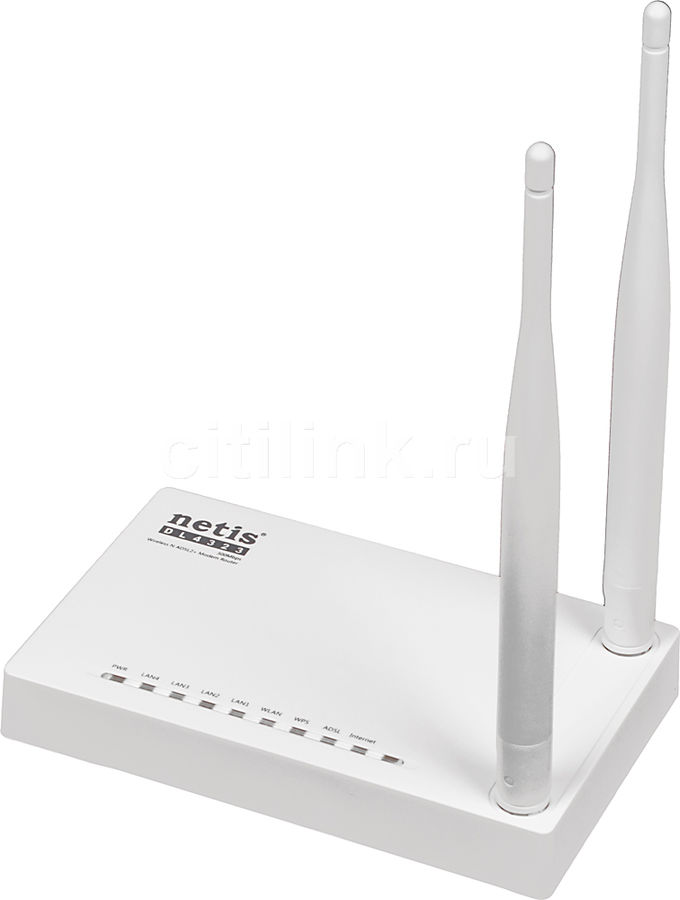 Беспроводной маршрутизатор NETIS DL4323, ADSL 2/2+, белый Беспроводной маршрутизатор NETIS DL4323, ADSL 2/2+, белыйМаршрутизаторы<br>Высокоскоростной модем ADSL2+, маршрутизатор NAT (4 порта) и беспроводная точка доступа серии N в одном устройстве. Стандарт ADSL2/2+ обеспечивает высокоскоростной доступ в Интернет со скоростью входящего трафика до 24 Мбит/. Функция проброса портов обеспечивает превосходное качество IPTV.<br><br>Цвет: белый