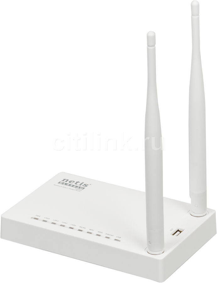 Беспроводной маршрутизатор NETIS DL4323U, ADSL 2/2+, белый Беспроводной маршрутизатор NETIS DL4323U, ADSL 2/2+, белыйМаршрутизаторы<br>Высокоскоростной модем ADSL2+, маршрутизатор NAT (4 порта) и беспроводная точка доступа серии N в одном устройстве.Поддержка внешнего модема 3G USB обеспечивает совместный доступ по беспроводным сетям.<br><br>Цвет: белый