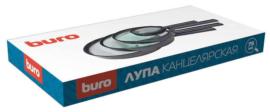 Лупа офисная Buro 201 d=75мм x3 Лупа офисная Buro 201 d=75мм x3Канцелярские мелочи<br>увеличение: x3<br>