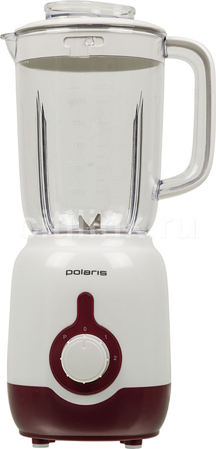 Блендер POLARIS PTB0206, стационарный, белый/бордовый Блендер POLARIS PTB0206, стационарный, белый/бордовыйБлендеры<br>тип: стационарный, мощность: 500Вт, скоростей/режимов - 2, импульсный режим, цвет: белый<br><br>Цвет: белый/бордовый