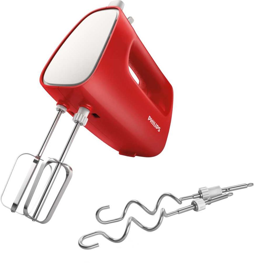 Миксер PHILIPS HR1552/12, ручной, красный и белый Миксер PHILIPS HR1552/12, ручной, красный и белыйМиксеры<br>тип: ручной, количество скоростей- 5, мощность: 250Вт, турборежим, цвет: красный и белый<br><br>Цвет: красный и белый