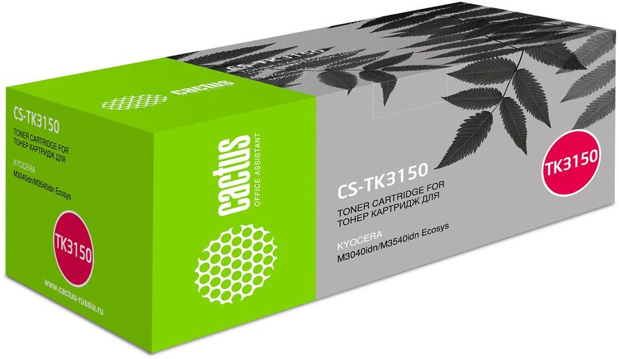 картридж CACTUS CS-TK3150 черный картридж CACTUS CS-TK3150 черныйКартриджи<br>черный, примерный ресурс(страниц)- 14500, для Mita M3040idn/M3540idn Ecosys<br><br>Цвет: черный