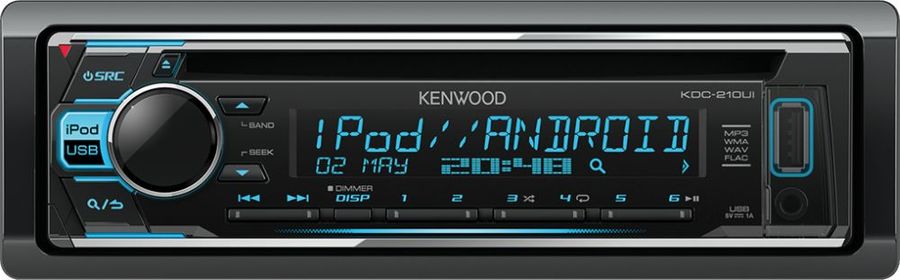 Автомагнитола KENWOOD KDC-210UI, USB Автомагнитола KENWOOD KDC-210UI, USBАвтомагнитолы<br>типоразмер: 1 din, CD, поддержка iPod, USB-порт: фронтальный<br><br>Цвет: черный