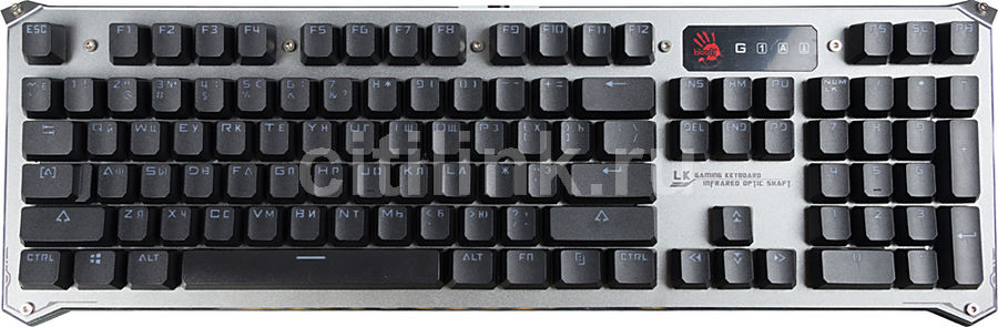Клавиатура A4 Bloody B840, USB, темно-серый + черный Клавиатура A4 Bloody B840, USB, темно-серый + черныйКлавиатуры<br>интерфейс: USB, стандартная, классической формы, подсветка клавиш, для геймеров<br><br>Цвет: черный