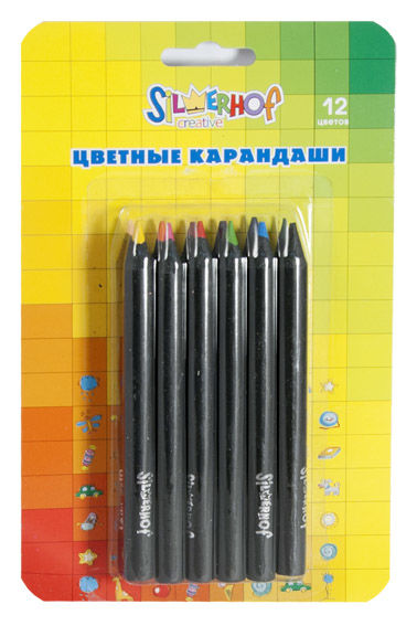 Карандаши цветные Silwerhof 134083-12 Emotions Creative кругл. 12цв. Jumbo короткие блистер Карандаши цветные Silwerhof 134083-12 Emotions Creative кругл. 12цв. Jumbo короткие блистерКарандаши цветные<br>количество цветов: 12; профиль карандаша: круглые<br><br>Линейка: Emotions Creative