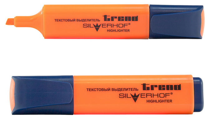 Текстовыделитель для бумаги Silwerhof TREND 103001-25 скошенный пиш. наконечник (толщина линии 1-5мм Текстовыделитель для бумаги Silwerhof TREND 103001-25 скошенный пиш. наконечник (толщина линии 1-5ммФломастеры, маркеры<br>назначение: для бумаги; количество цветов: 1<br><br>Цвет: оранжевый