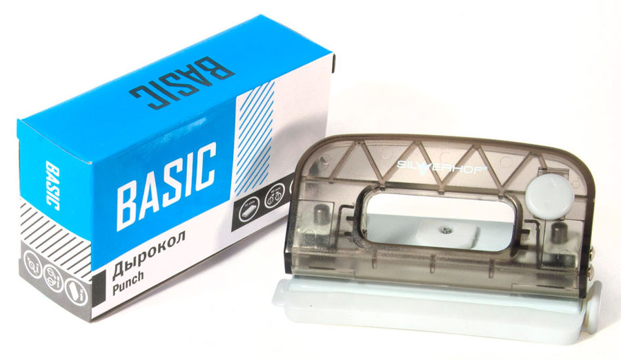 Дырокол Silwerhof BASIC 391025-01 макс.:10лист. пластик черный отв.:2 с линейкой Дырокол Silwerhof BASIC 391025-01 макс.:10лист. пластик черный отв.:2 с линейкойДыроколы<br>пробиваемых листов, до 10; пробиваемых отверстий, до 2; с линейкой<br><br>Цвет: черный