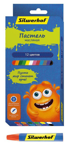 Масляная пастель Silwerhof 886002-12 Джинсовая коллекция шестигранные 12цв. дл.75ммд.11мм картон.кор Масляная пастель Silwerhof 886002-12 Джинсовая коллекция шестигранные 12цв. дл.75ммд.11мм картон.корРисование<br><br>