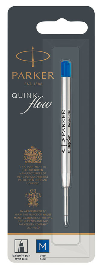 Стержень шариковый Parker QuinkFlow BP Z08 (1950371) M 1мм синие чернила Стержень шариковый Parker QuinkFlow BP Z08 (1950371) M 1мм синие чернилаРасходные материалы Премиум<br>тип стержня: шариковый; цвет чернил: синий; размер пишущего узла: средний (M); размер пишущего узла (мм): 1мм<br>