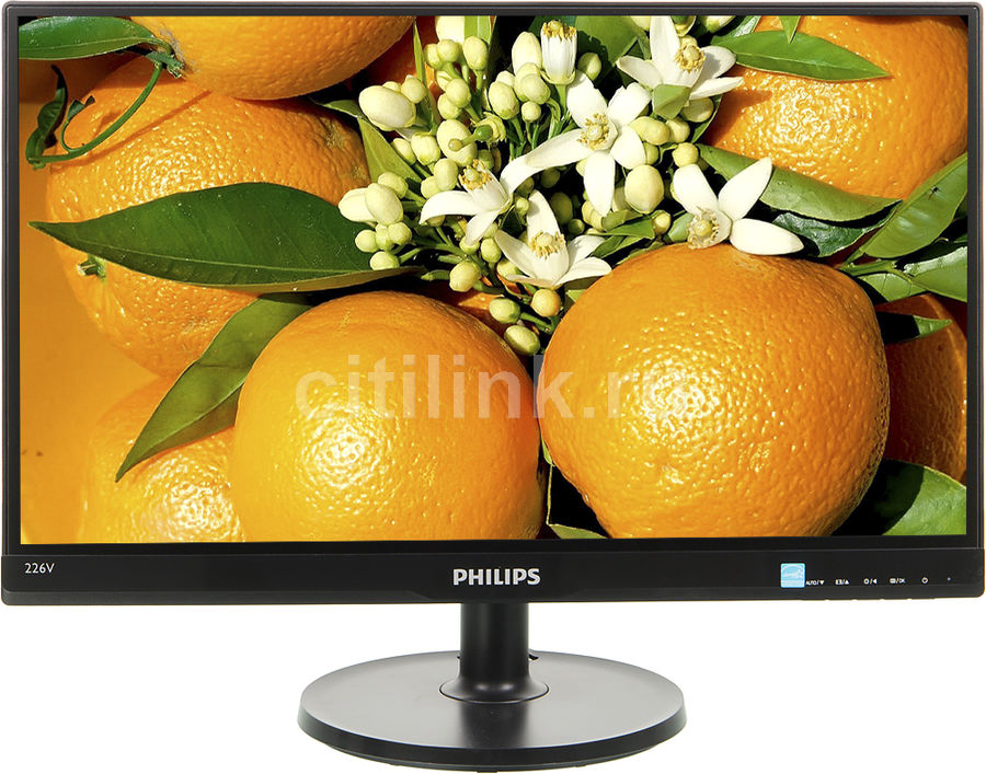 Монитор ЖК PHILIPS 226V6QSB6 (01/10) 21.5, черный Монитор ЖК PHILIPS 226V6QSB6 (01/10) 21.5, черныйМониторы<br>размер экрана: 21.5, широкоформатная матрица IPS с разрешением 1920x1080, отношением сторон 16:9, яркостью 250кд/м2, временем отклика 5мс, разъем D-SUB (VGA), DVI<br><br>Цвет: черный