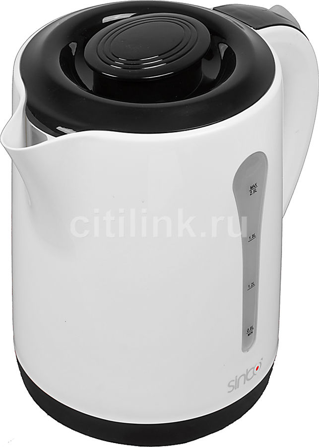 Чайник электрический SINBO SK 7365, 2200Вт, белый Чайник электрический SINBO SK 7365, 2200Вт, белыйЧайники электрические<br>мощность - 2200Вт; объем - 2.5л; корпус - пластик; фильтр от накипи, цвет - белый<br><br>Цвет: белый
