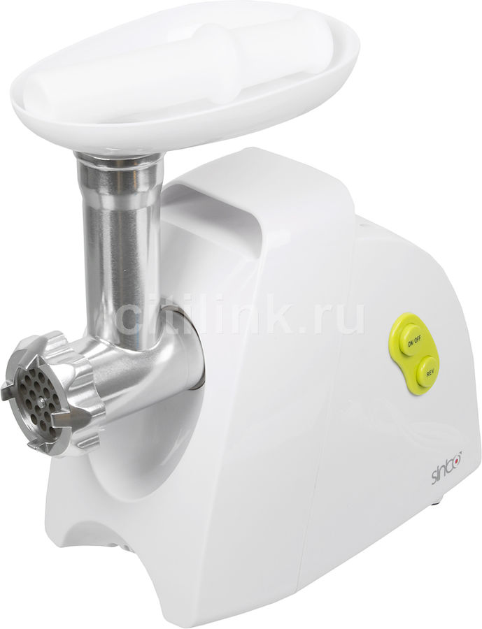 Мясорубка SINBO SHB 3130, белый / зеленый Мясорубка SINBO SHB 3130, белый / зеленыйМясорубки<br>мощность 1500Вт, производительность 1.5кг/мин; количество скоростей - 1; реверс; материал лотка - пластик; цвет - белый<br><br>Цвет: белый