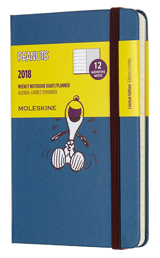 Еженедельник MOLESKINE PEANUTS WKNT POCKET LE, 144стр., синий Еженедельник MOLESKINE PEANUTS WKNT POCKET LE, 144стр., синийЕжедневники и записные книжки<br>закрытие обложки: фиксирующая резинка; обложка: жесткая; кармашек; закладка<br><br>Цвет: синий