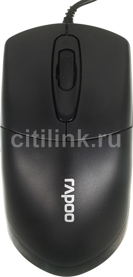 Мышь RAPOO N1050 оптическая проводная USB, черный rapoo